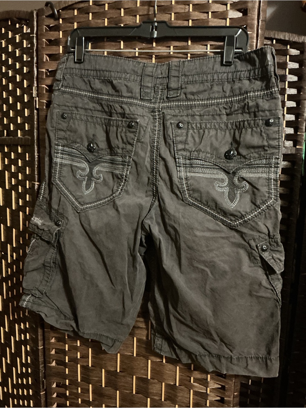 Rock Revival Men's Black Cargo Shorts